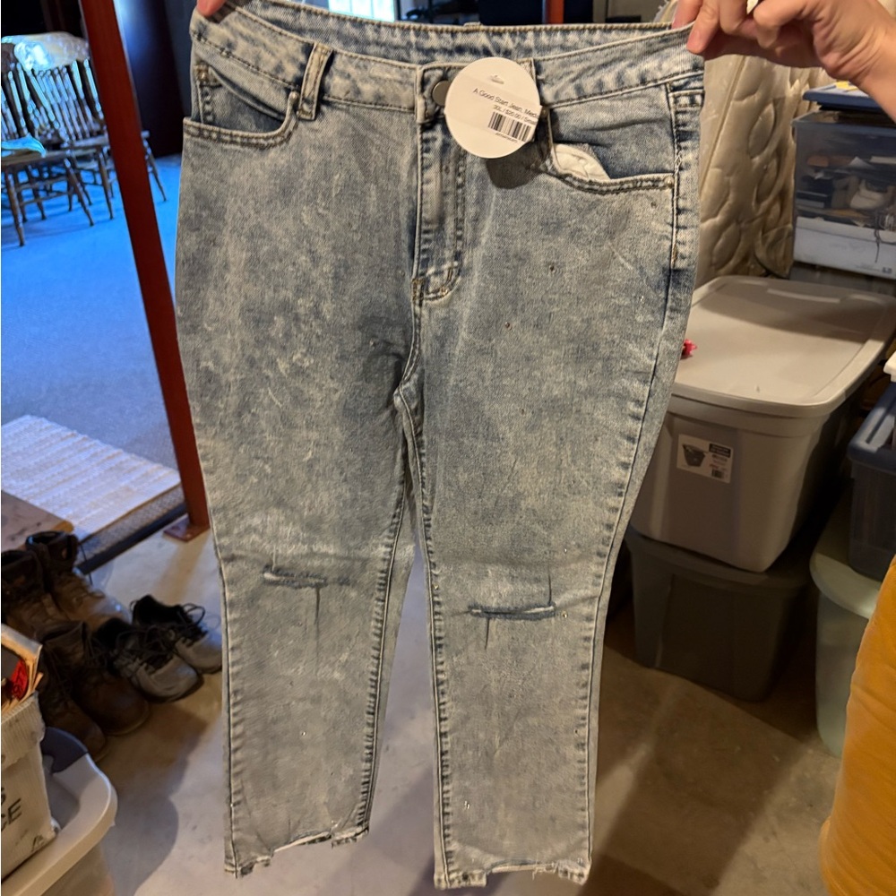 Acid Wash Denim Jeans